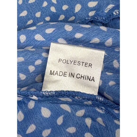 NWT Hello Molly Up Where We Belong Mini Dress Women's XS Blue Polka Dot Cottage - Picture 9 of 10